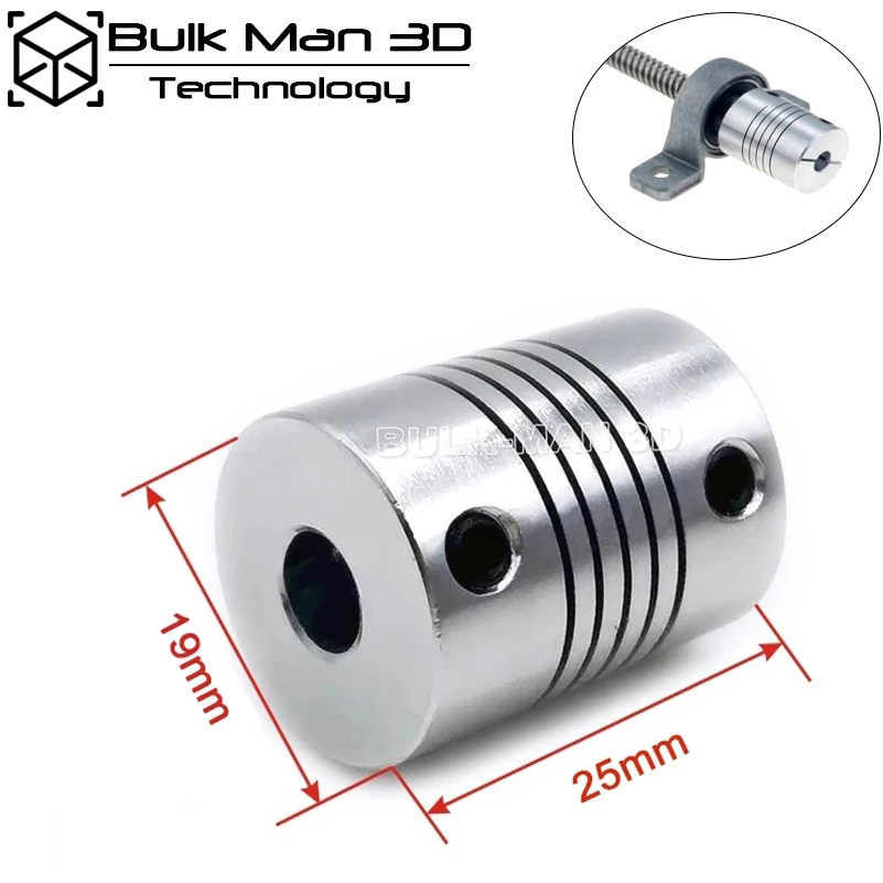 

Алюминиевая гибкая муфта D19L25 25 мм