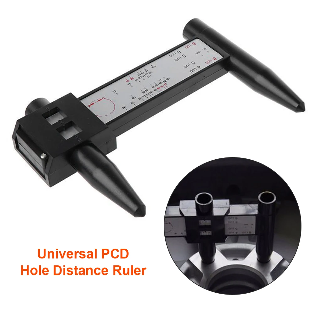

Car Wheel Hub Ruler Sliding Hole Distance Measuring Calliper Lug Bolt Wheel Circle Hub Ruler Auto Inspection Tool