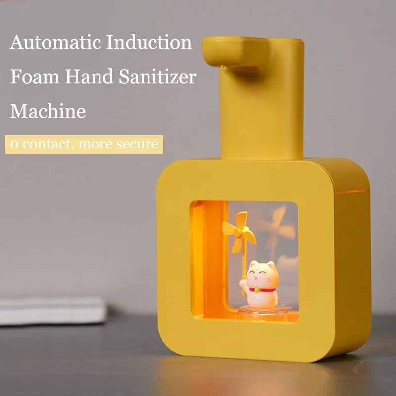 

400ml Automatic Soap Dispenser 20s Light Hand Washing Reminder Wall and Table Dual-purpose Liquid Wash Dispanser Bathroom