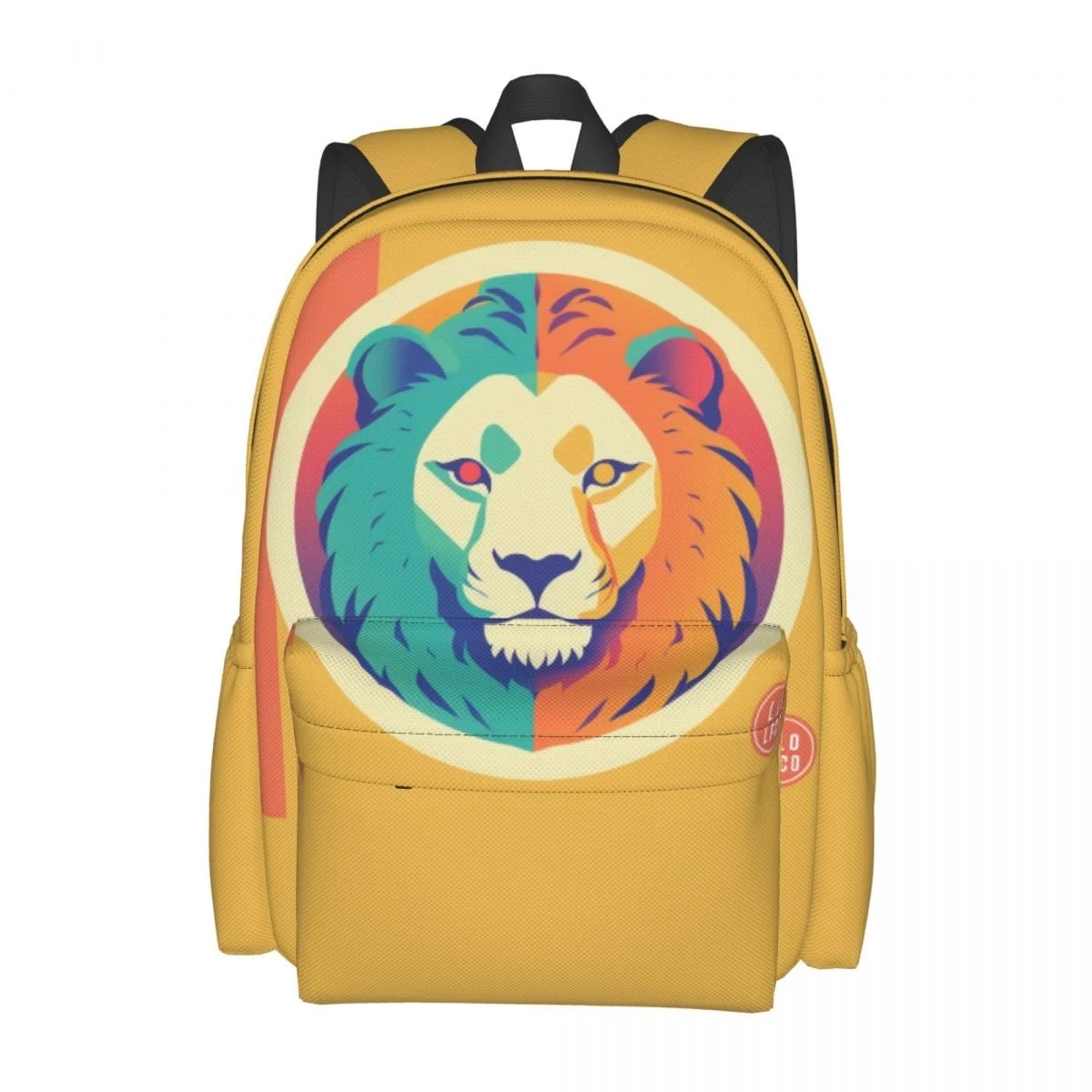 

Lion Backpack Simple Circle Fashion Backpacks Women Men Daily Breathable High School Bags High Quality Rucksack