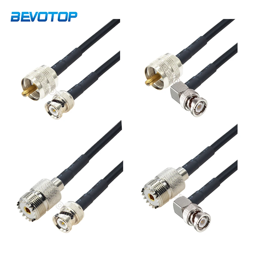 Кабель RG58 UHF PL259 штекер и гнездовой разъем SO239 к разъему BNC обжимной провод RF