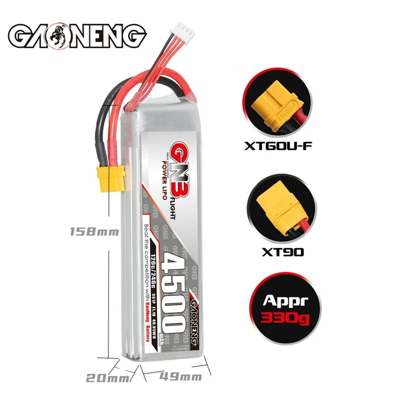 Max 240C GNB 3S 11.1V 4500mAh LiPo Battery RC Truck RC Airplane MultiCopter RC Boat RC Hobbies 120C 11.1V Battery 11.1V Battery