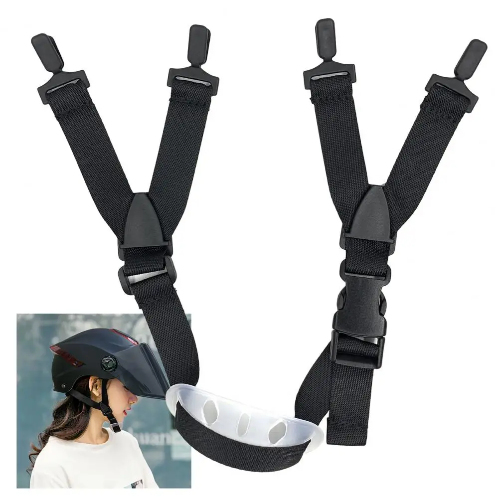 

Y-shaped Adjustable Buckle Hat Chin Strap Safety Helmet Chin Strap with Chin Cup Helmet Accessory