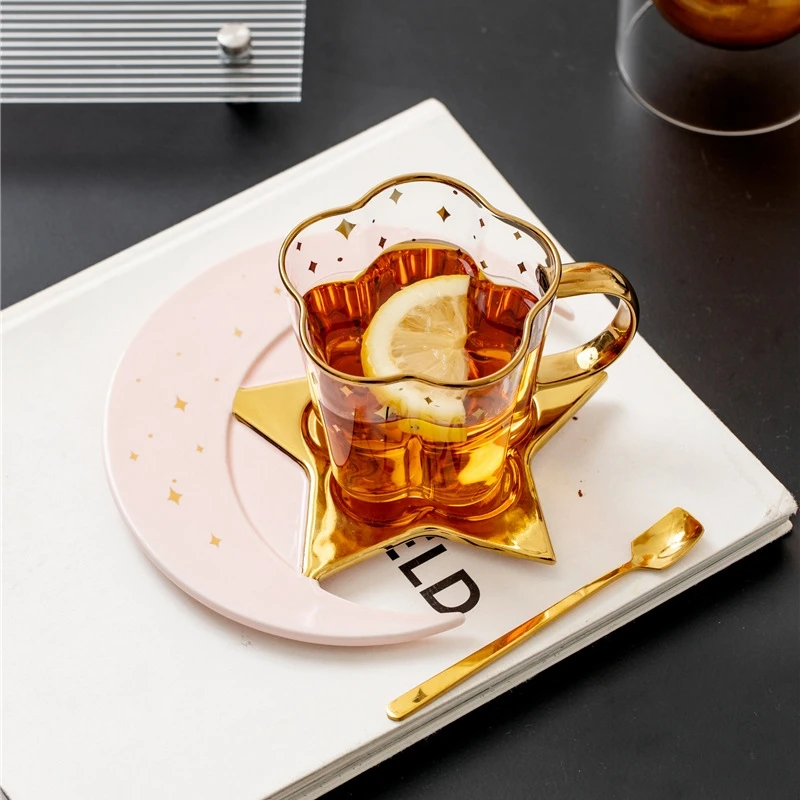 

Керамическая чашка Star Moon с золотым ручкой