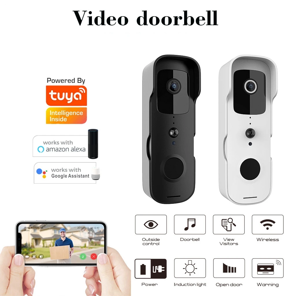 

Умный Видеозвонок Tuya, Wi-Fi, 1080P, HD, с ночным видением