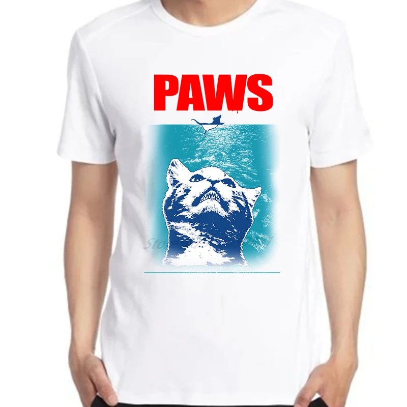 

Classic Jaws ​Cat Kitten DIY graphic t shirts Unisex cute oversize t-shirts short sleeve t-shirts Harajuku Summer Streetwear
