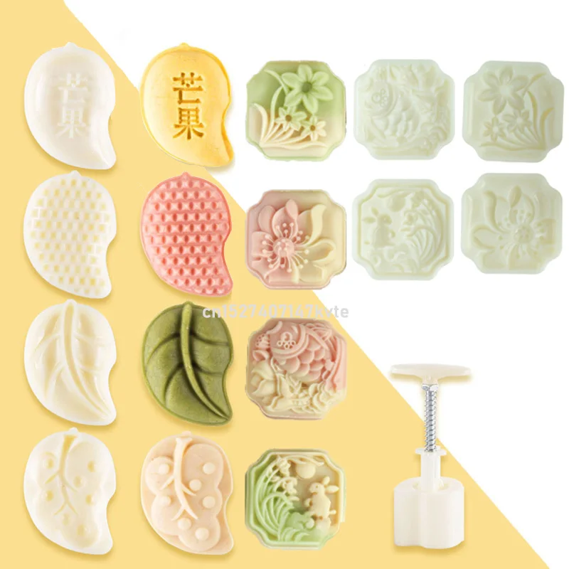 

30 стилей 50 г Середина осени тема moonторт форма кондитерский штамп moonторт формы ручное давление гаджет пластиковый материал инструмент для в...