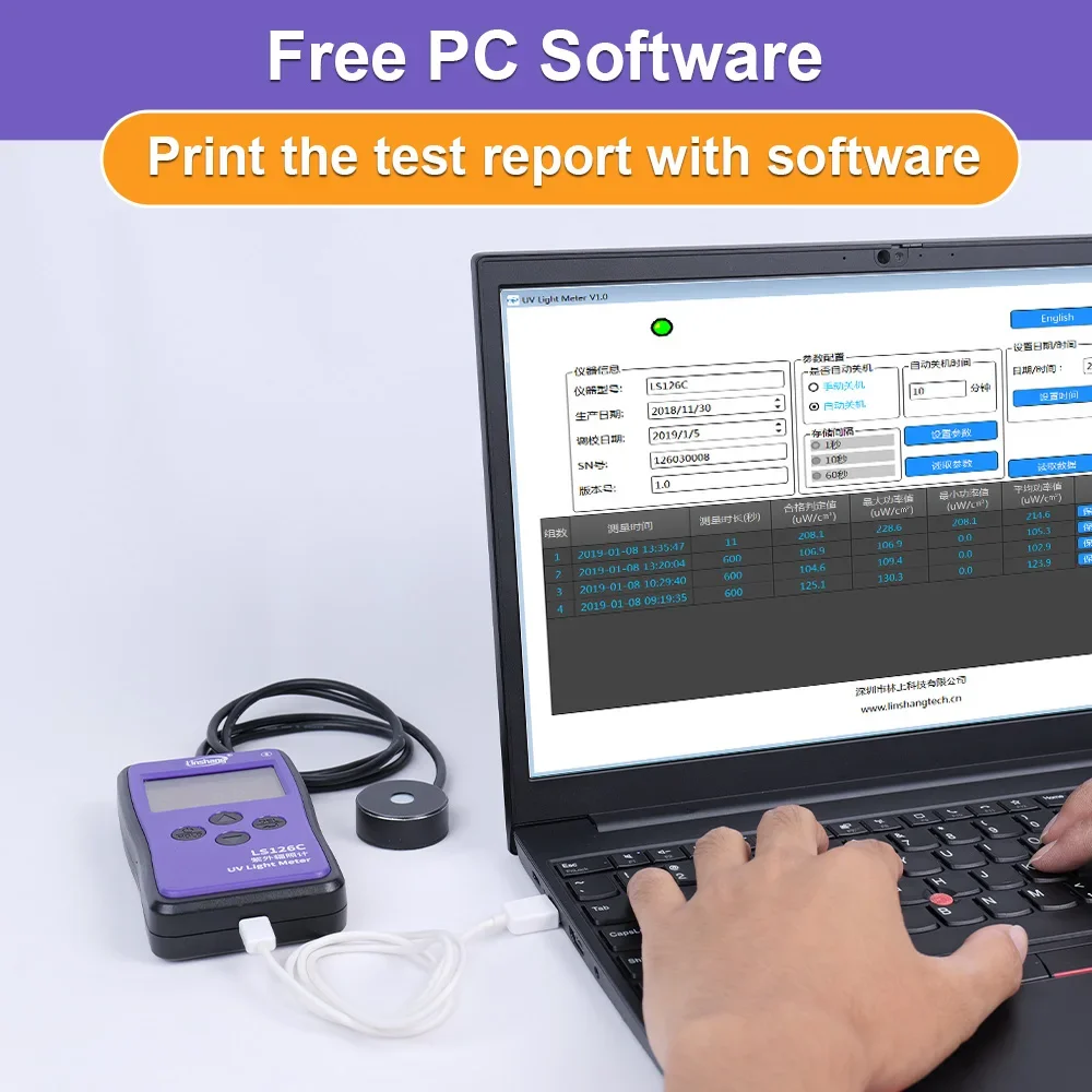 LS126C Измеритель УФ-излучения 254 нм UV интенсивности радиометра света