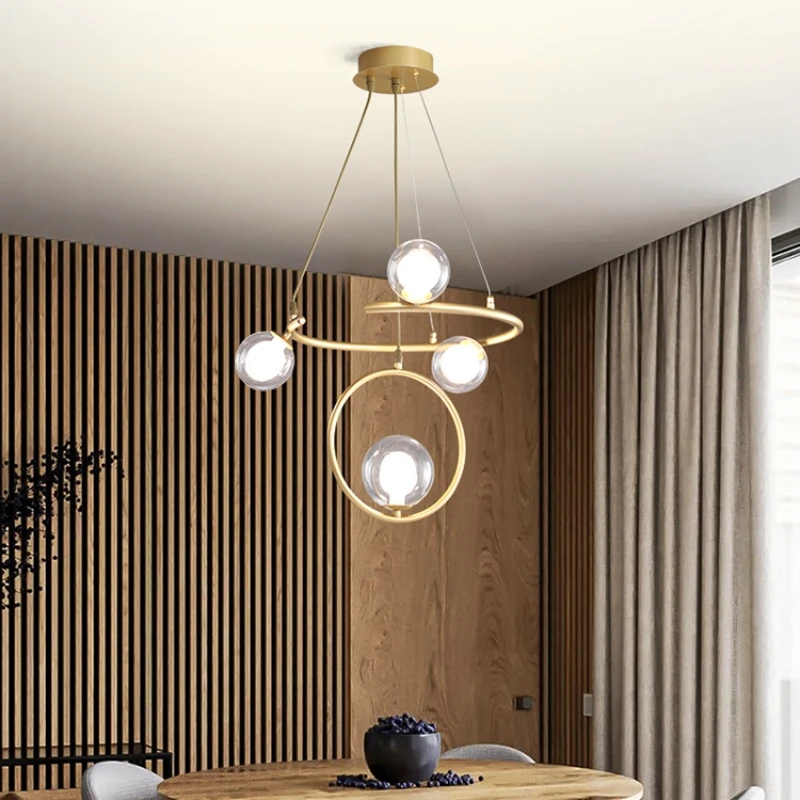 

Скандинавские светодиодные подвесные светильники, дизайнерский Железный стеклянный светильник для гостиной, спальни, бара, современное до...