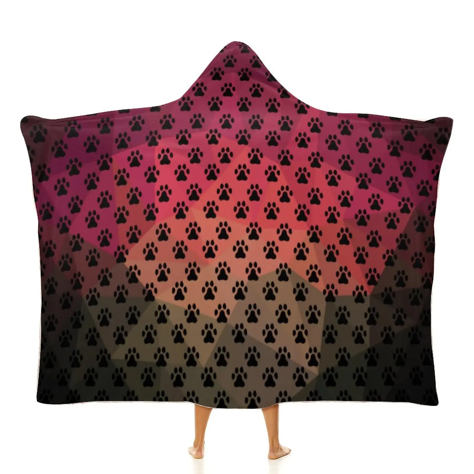 

Супертеплые одеяла, Фланелевое покрывало с капюшоном, с рисунком животного, для дивана, дивана, кошачьей лапы