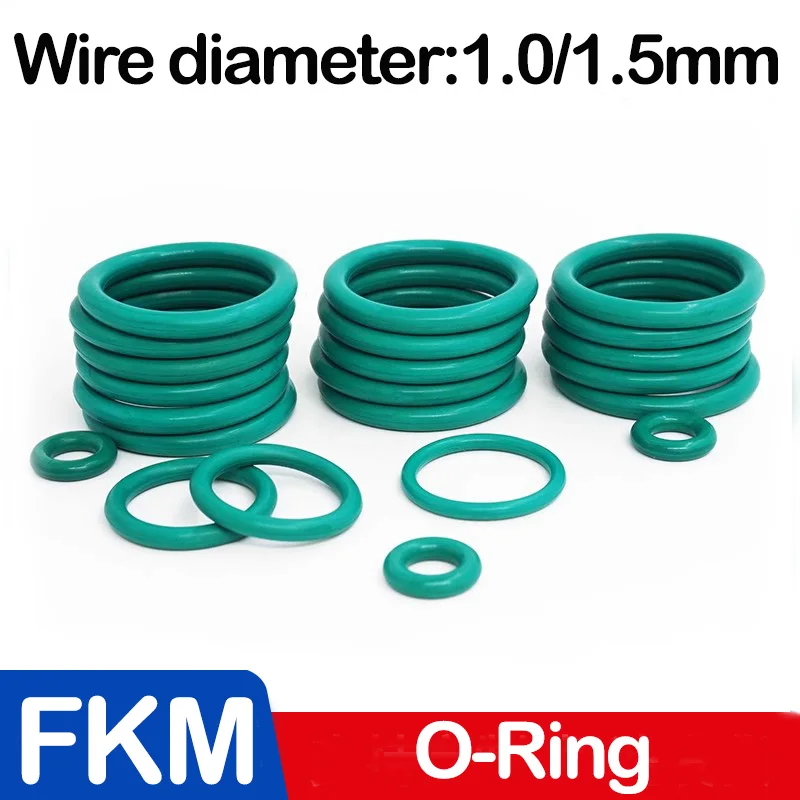 

Уплотнительное кольцо FKM зеленый 1,0/1,5 мм