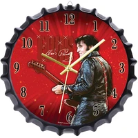 countryside style metal wall clock retro wall clock non ticking silent easy to read for living roomkitchenbedroomoffice