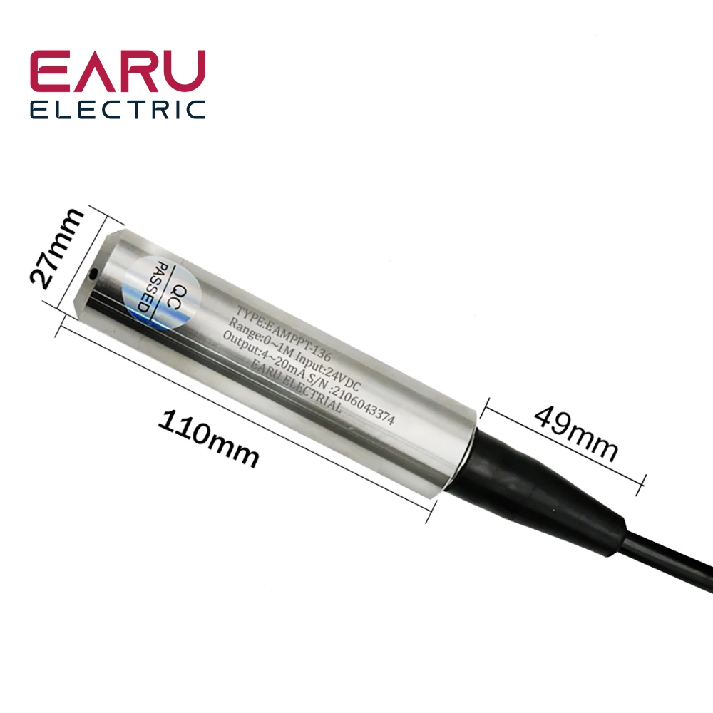 Встраиваемый датчик уровня жидкости воды передатчик с зондом контроллер