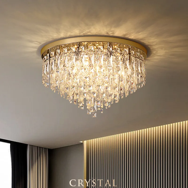 

Ceiling Lights Art Deco Led Chandelier Lighting Fixtures Lamp Modern Bedroom Crystals E14 Ceiling Lamp Lustre Lamp Steel Led