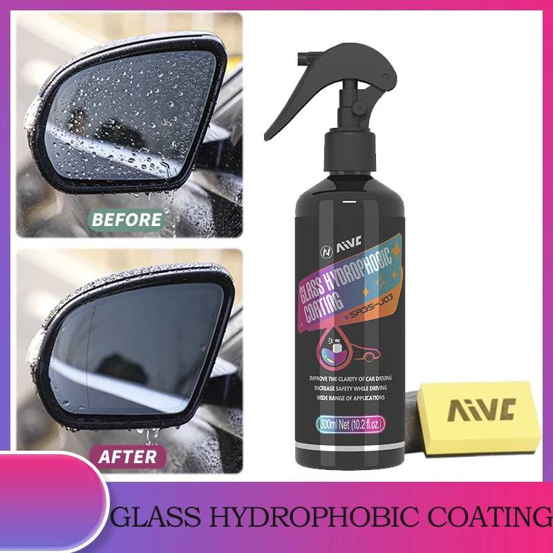 Car Glass Hydrophobic Nano Coating AIVC Windshield Waterproof Spray Protector Clear View Liquid Ceramic Car Detail Accessories