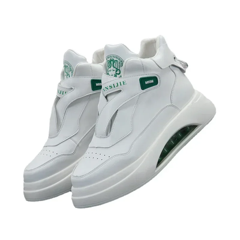 

2024 модные классические маленькие белые туфли, мужские повседневные спортивные теннисные туфли для пар, мужские Универсальные резиновые туфли на платформе с воздушной подушкой