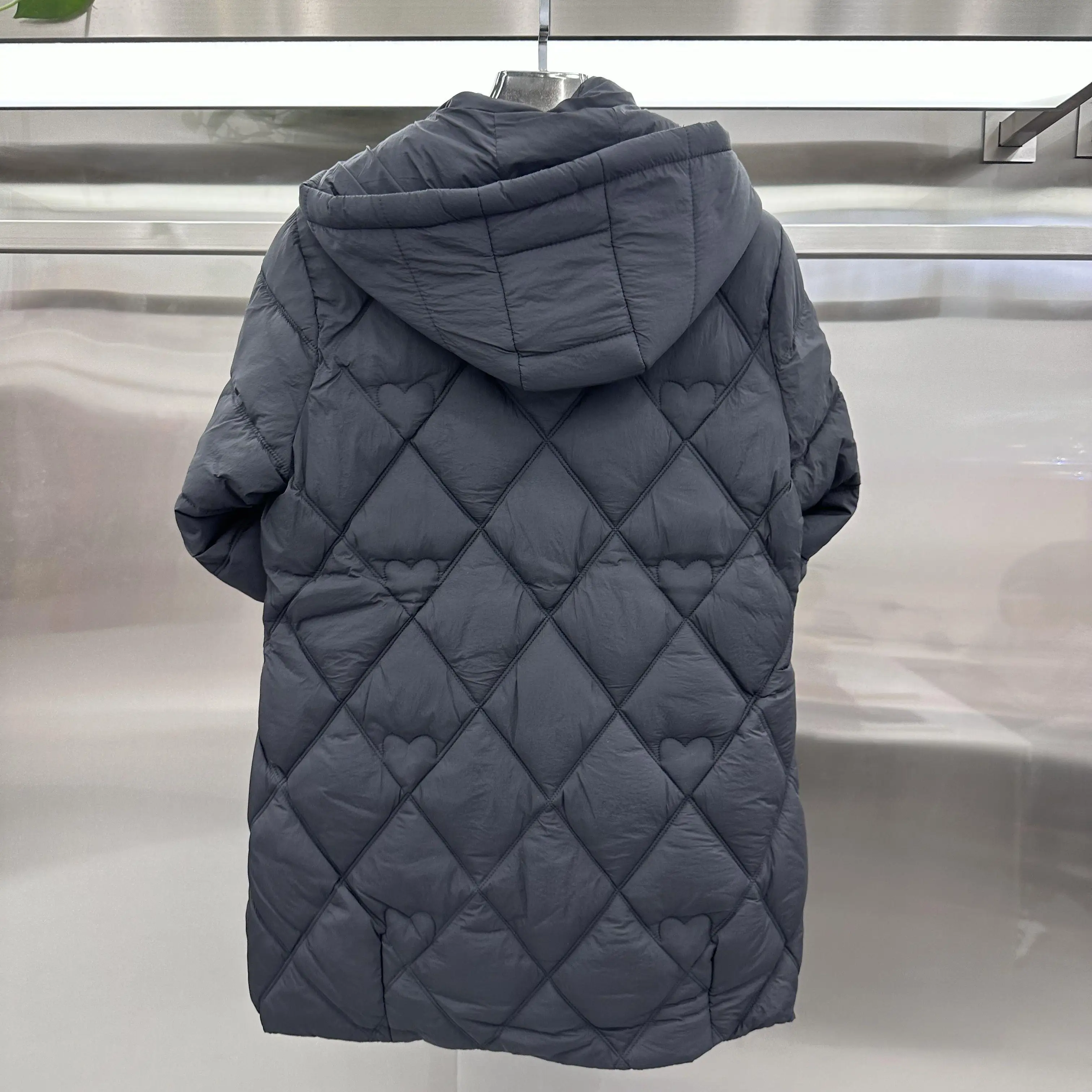 B3 Counter Genuine Goods Новая женская зимняя одежда с капюшоном средней длины облегающее