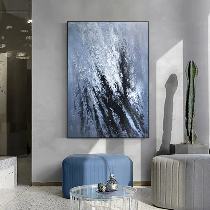 Ручная роспись маслом текстурированная настенная живопись абстрактная Anow Mountain