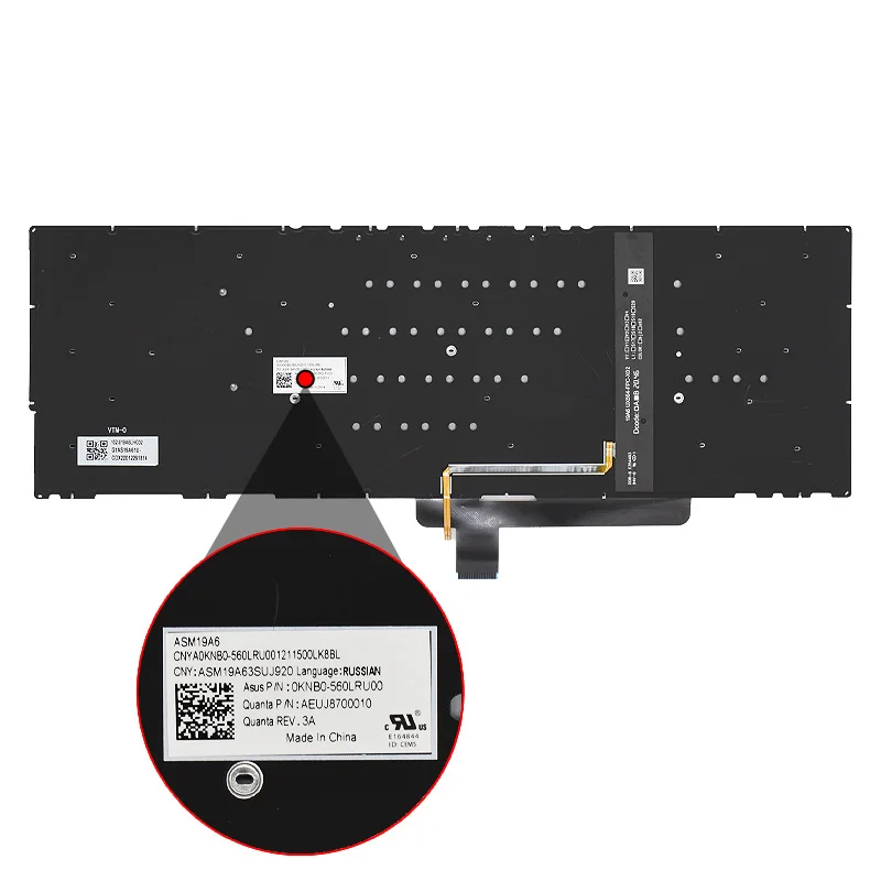Фото Русская/британская/немецкая/французская клавиатура для ноутбука ASUS ZenBook Flip 15 UX564 UX564E UX564EH UX564EI UX564PH UX564FA UX564FD №3