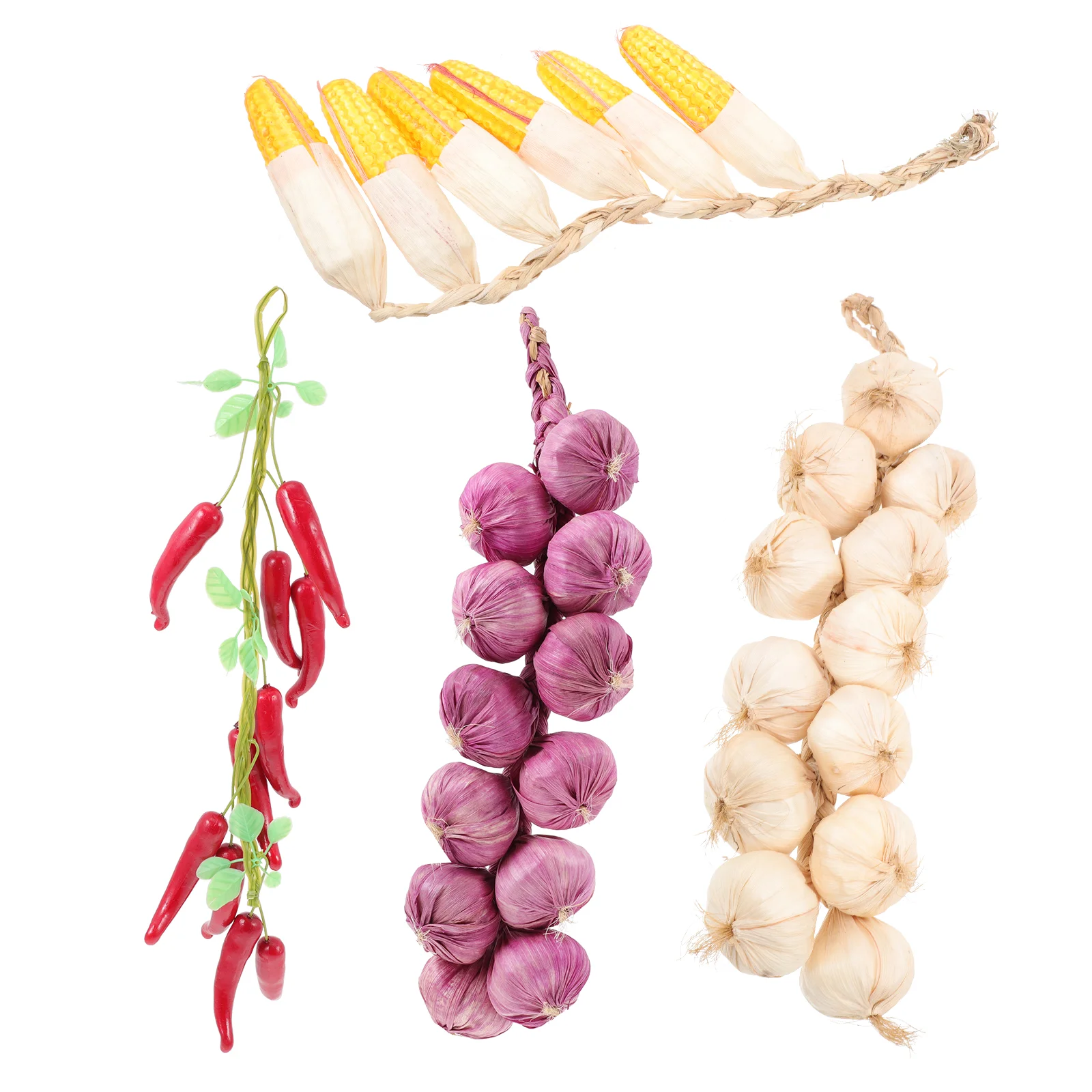 

Artificial Vegetable Garlic Fake Hanging String Garland Vegetables Decor Corn Lifelike Chili Strings Pepper Fruit Vine Onion