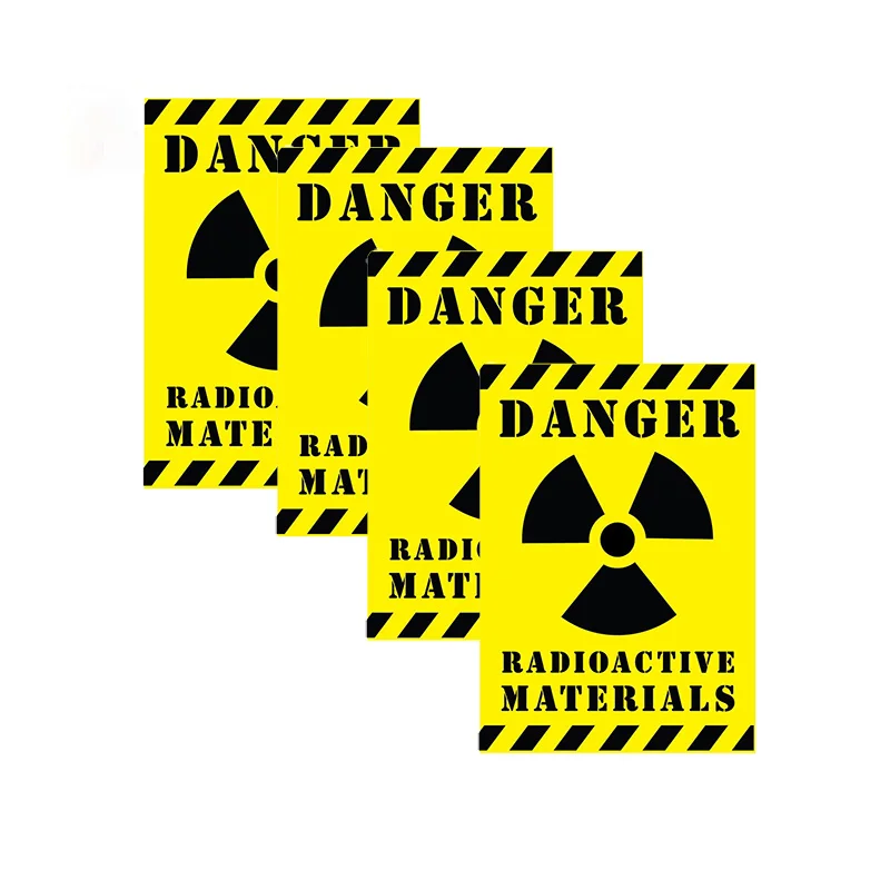 

Car Stickers Dangerous Radioactive Materials Car Stickers Warning Signs Decal Hospital Exterior Accessories 10cm