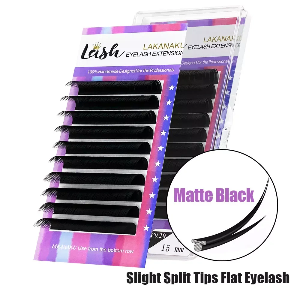 

New Styles Double Layer Ellipse Lash Extensions Ellipse Eyelashes Split Tips Shaped Natural Light False Makeup Ellipse Eyelashes