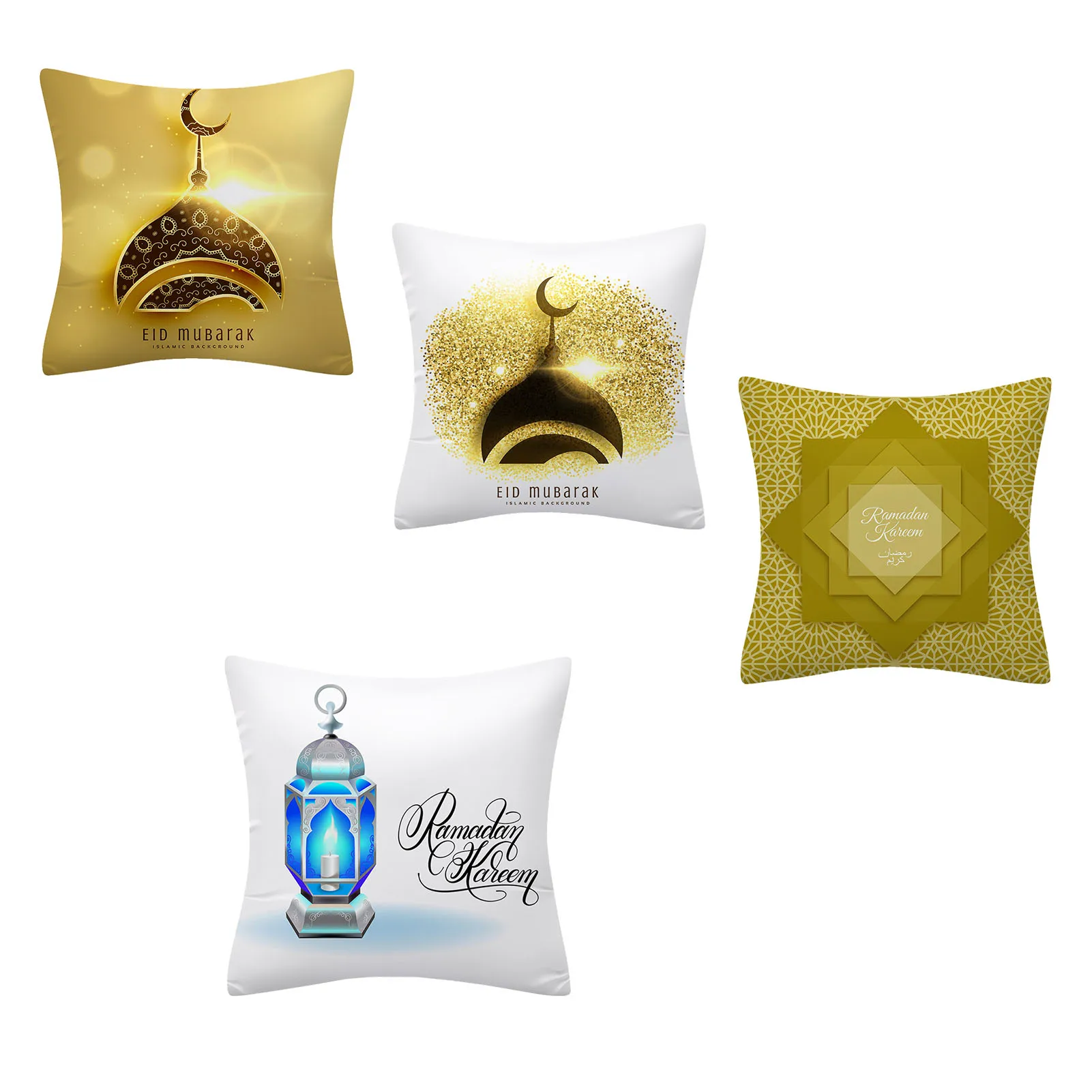 

4 шт., декоративные квадратные подушки для дома EID Mubarak