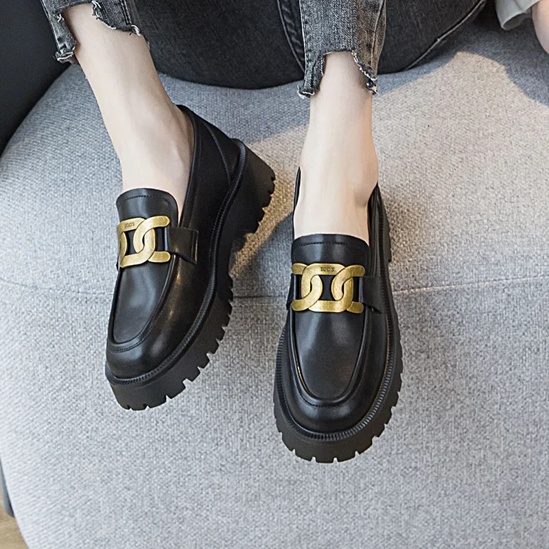 

Black Platform Shoes Women's Loafers 2023 Designer Heels Woman Sneakers Party Shoes Ladies Pumps Heels Women's Autumn Footwear