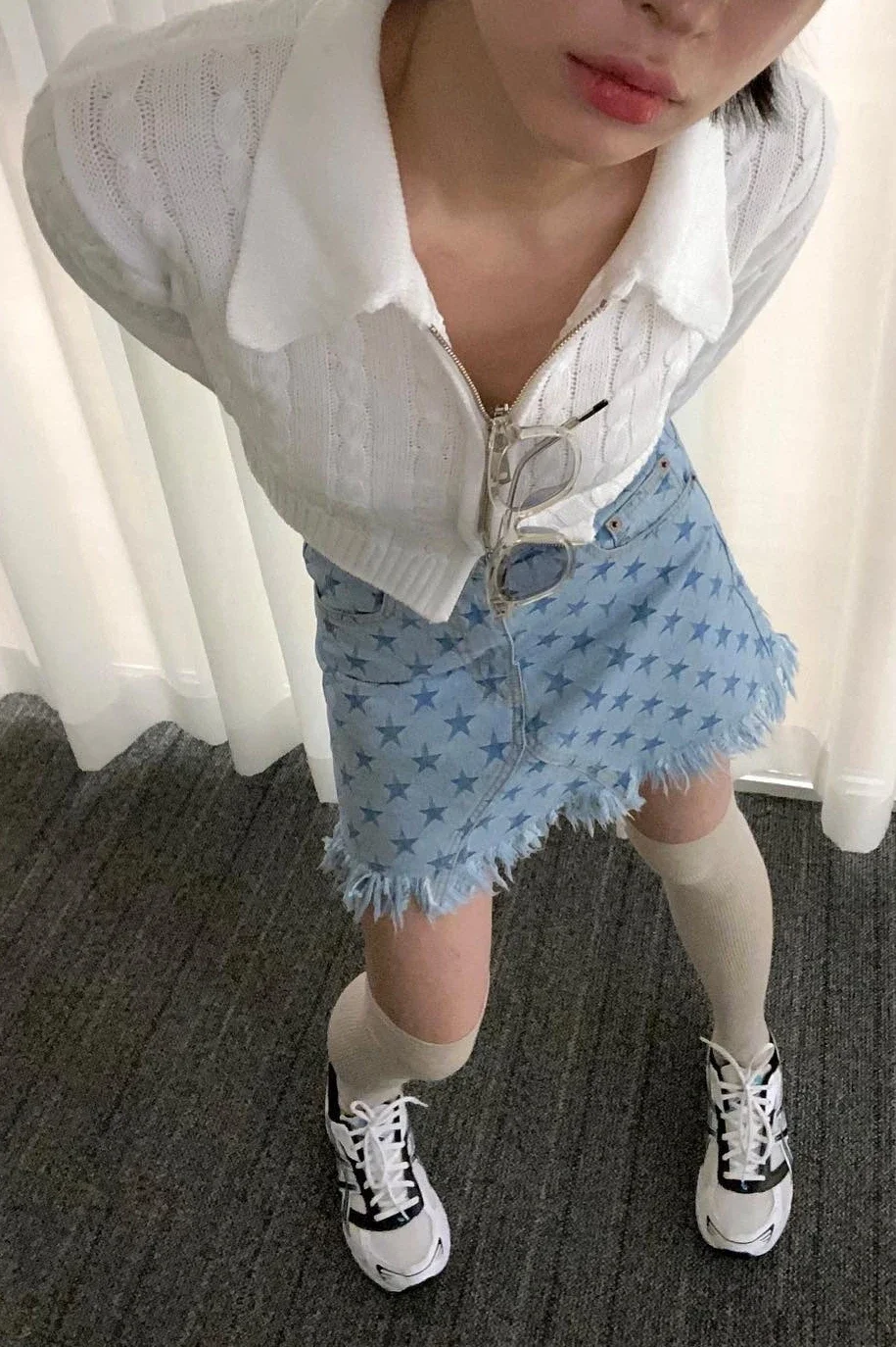 Летняя джинсовая юбка со звездами новая дизайнерская рваная мини-юбка А-силуэта