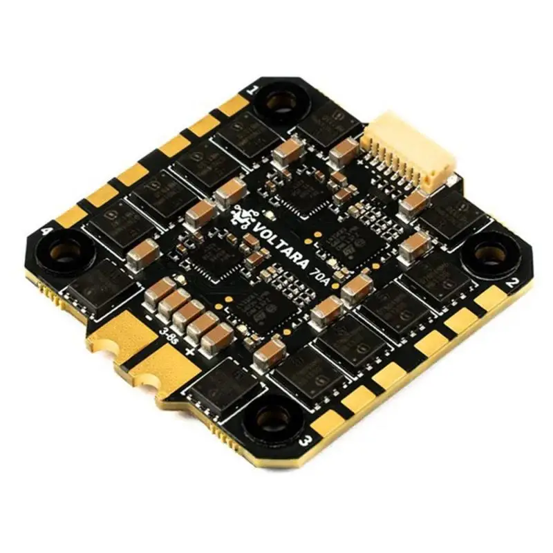 Фото VOLTARA 70A ESC DSHOT 150/300/600/1200/2400 с поддержкой батарей 3S-8S, 5V-40V для RC FPV гоночных, фристайл и дальнобойных дронов №1