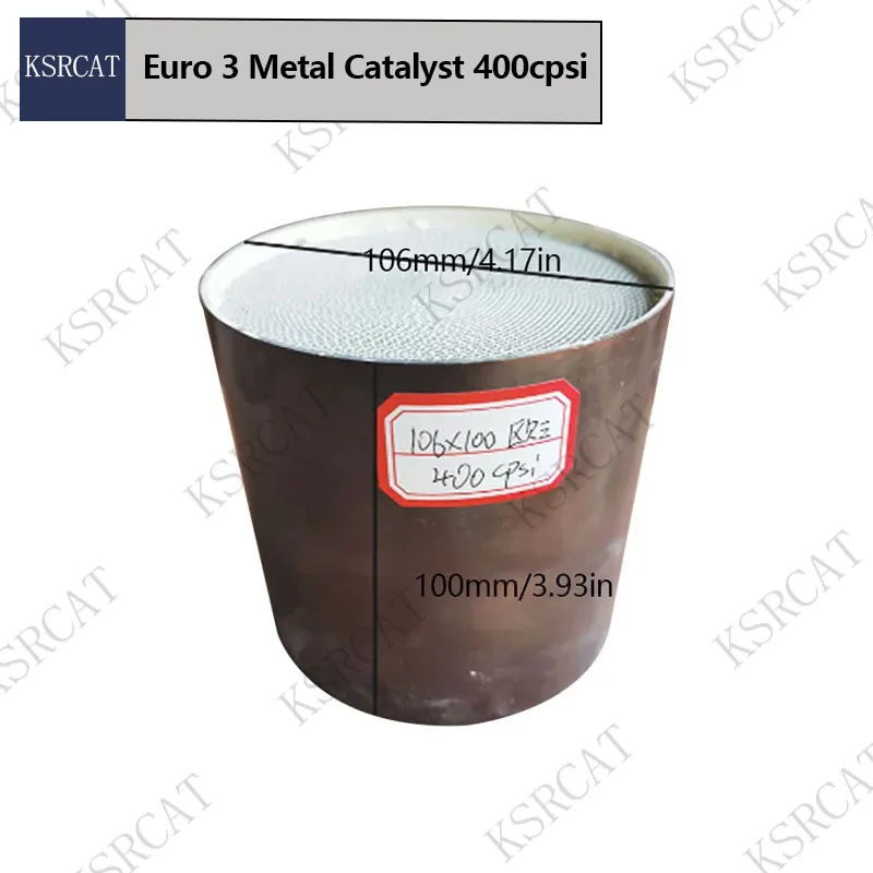 Универсальный металлический каталитический нейтрализатор 106*100 мм EURO 3 400 ячеек