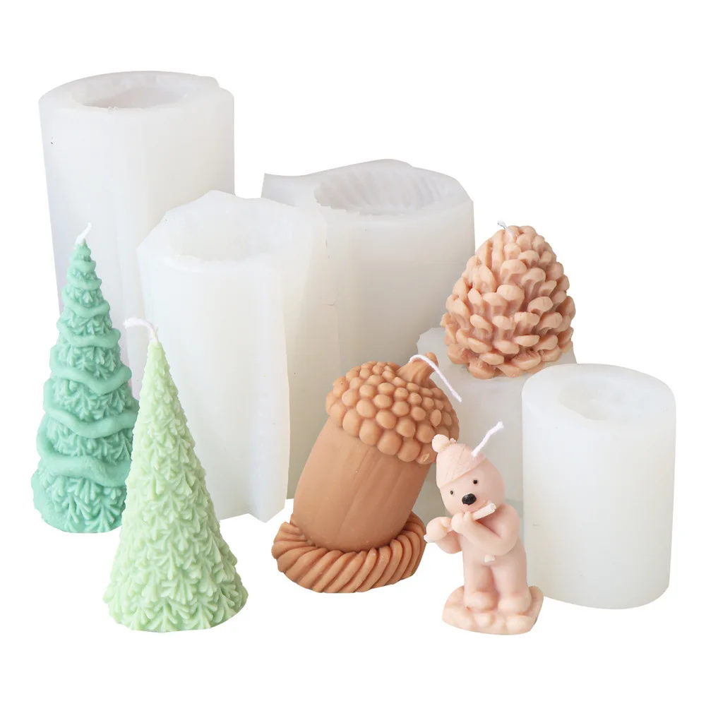3D Силиконовая Форма Для Сосновой Шишки Искусственная Кожа Рождественская Елка