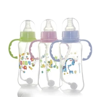 280ml random pattern baby bottle infant newborn children learn feeding drinking milk bottles portable breast nipple bottles