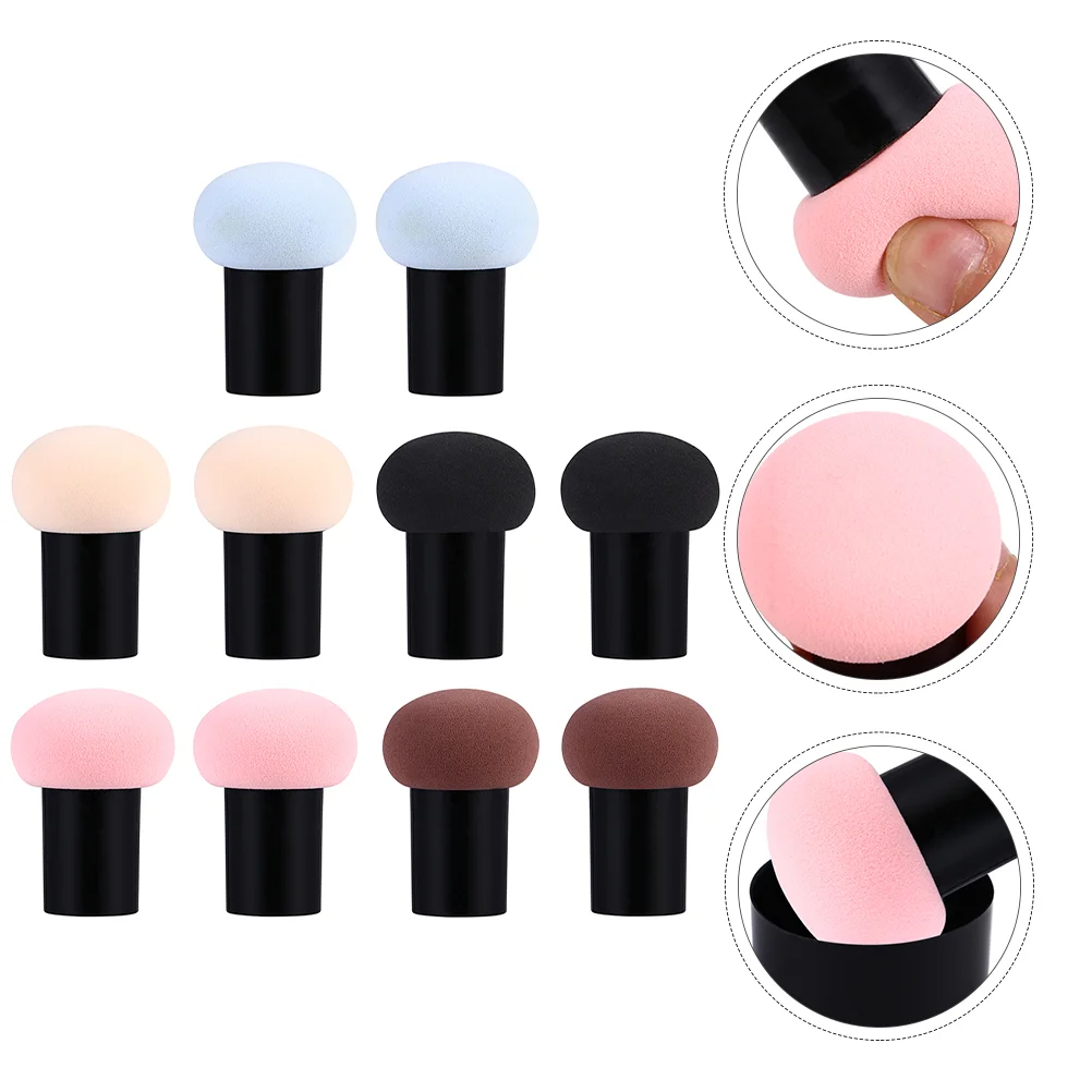 

10Pcs Foundation Sponge Baby Powder Puff Beauty Sponge Blender Face Powder Applicator Mushroom Makeup Sponge Cosmetic Sponge