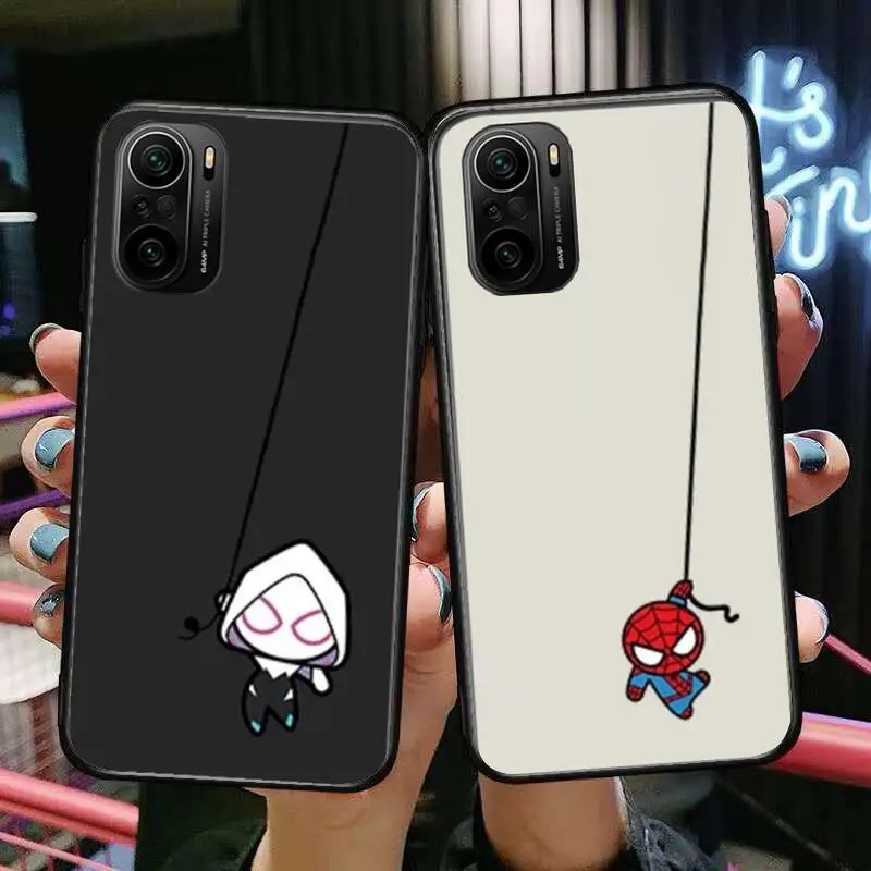 

cute spiderman Phone Case For xiaomi redmi POCO F1 F2 F3 X3 Pro M3 9C 10T Lite NFC Black Cover Silicone Back Prett mi 10 ultra c