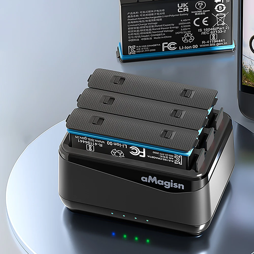 Станция хранения зарядки аккумулятора с 3 слотами и для карт Misro SD