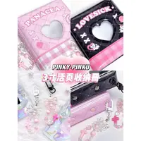 Korea ins Heart Button Photocard Holder Binder with Pendant 32pocket Idol Photo Collect Book Star Chaser Girl Album Charm