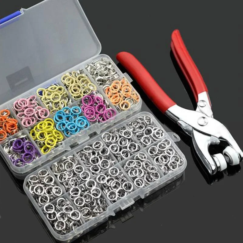 

50/100 Sets Five Claw Buckle Clamp Pliers Tool Metal Snap Button Fastener Kit for DIY Craft Install Sewing Bag Hat Clothes