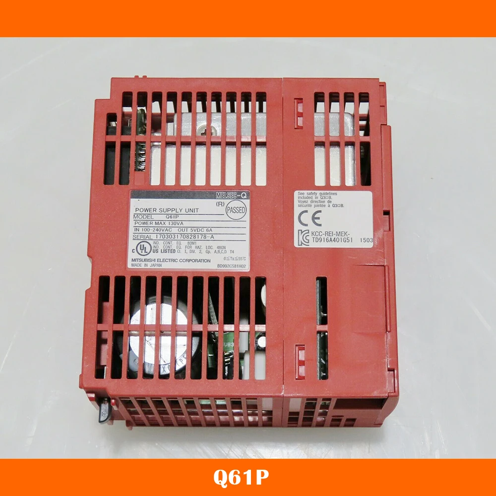 

For Mitsubishi Q61P Q Series PLC Power Module INPUT 100-240VAC 50/60HZ 130VA 5VDC 6A Original Quality Fast Ship