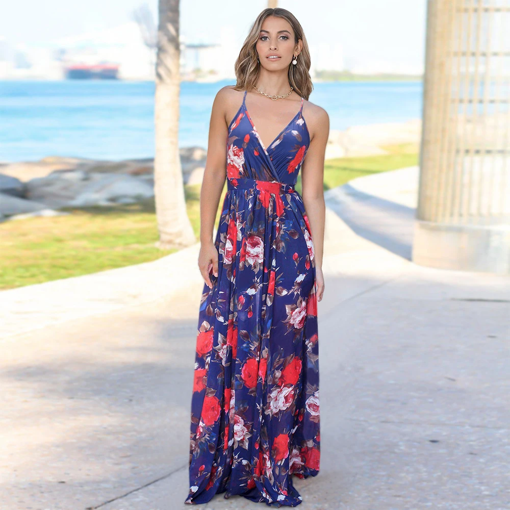 Повседневные Элегантные женские летние сарафаны пляжные наряды в стиле бохо