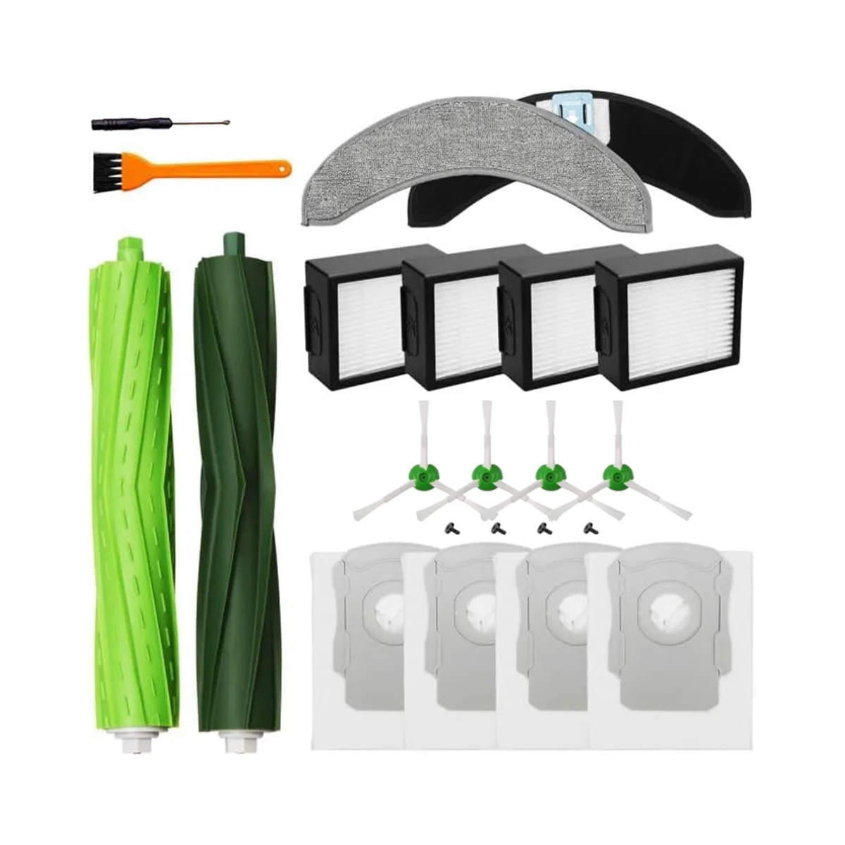 

Replacement Parts Compatible for Combo J7+/Plus Robot Vacuum Cleaner, 1 Set Multi-Surface Rubber Brush