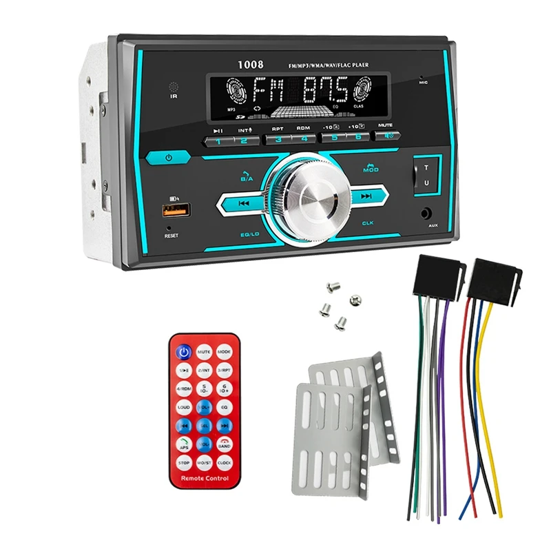 

2Din Car Radio Stereo Player Digital Bluetooth MP3 Player FM Audio 12V Stereo Music USB/SD EQ Colorful Charger Durable