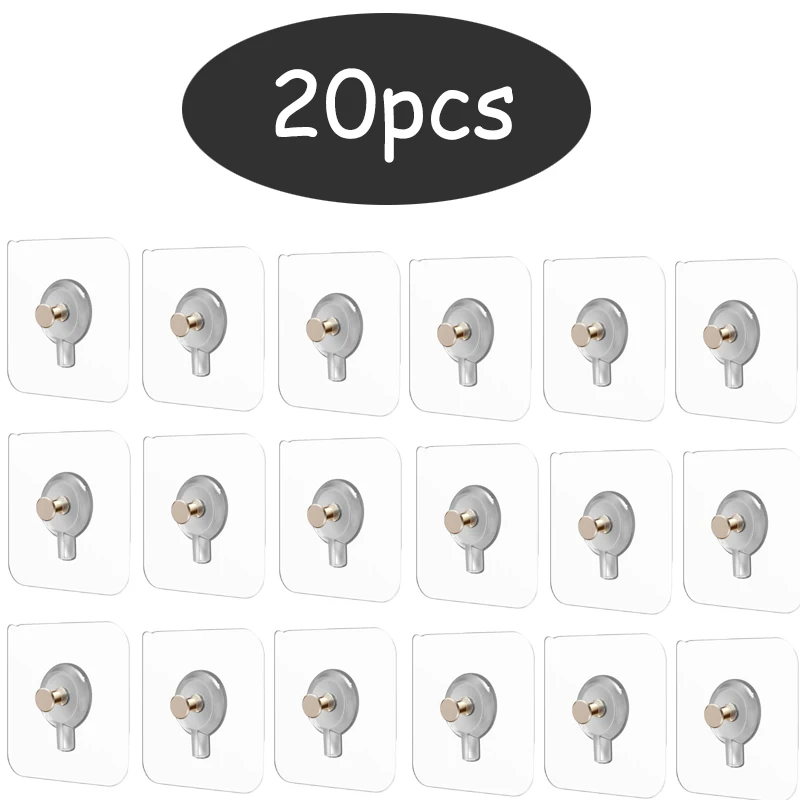 20Pcs/set Non-Trace Self Adhesive Nails Hook for Photo Frame Picture Hole Hanging Nail Wall Paste Tack Photos Cross Stitch |