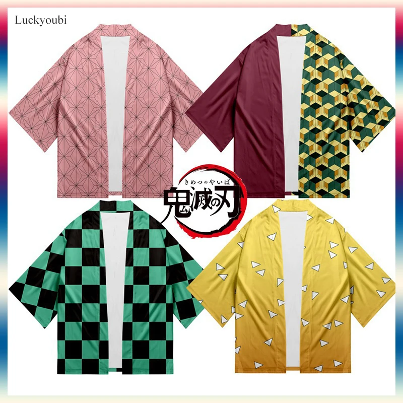 

Japanese Anime Demon Slayer Coat Sweatshirts Robes Cosplay Cardigan Top Jacket Kimono Clothing for Men Women Anime Lovers