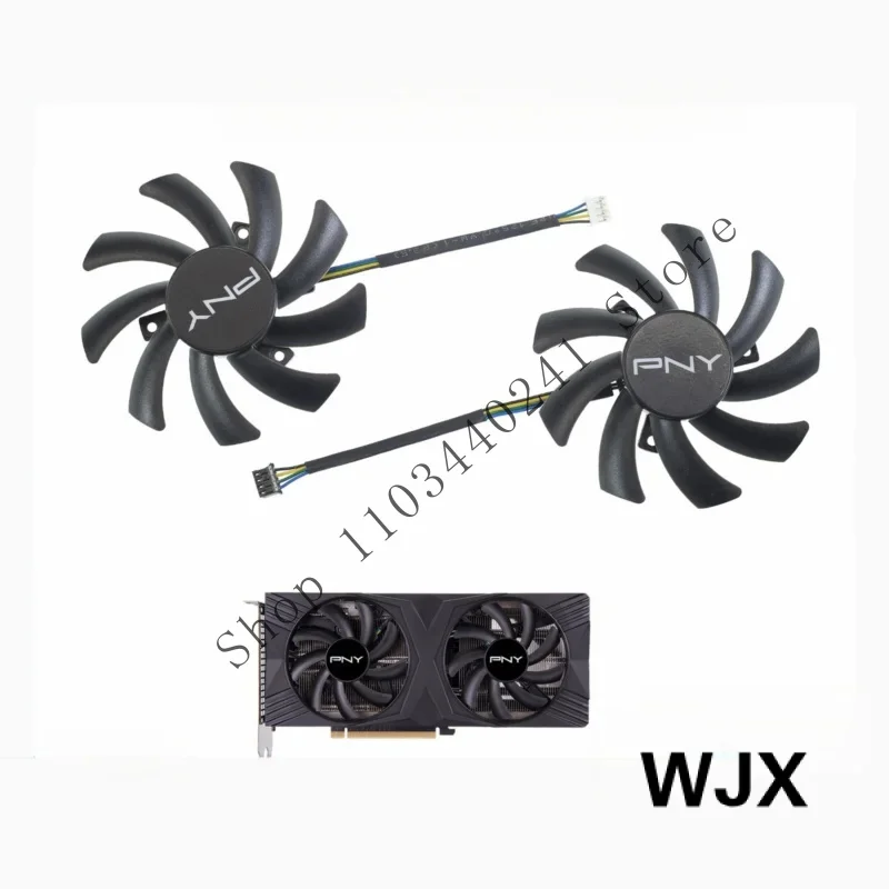 WYORESY T 129215 Вентилятор видеокарты SU для PNY RTX 4070 4060 Ti VERTO Dual Fan DLSS