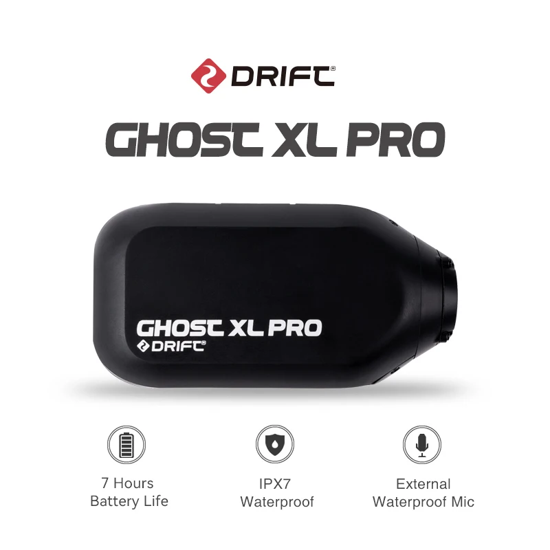 Спортивная Экшн-камера Drift Ghost XL Pro 4K + WiFi IPX7 водонепроницаемая камера с защитой от