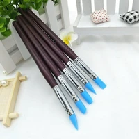5pcsset sculpting polymer clay tools rubber tip silicone brushes pottery clay pen shaping carving tools for painting nail art