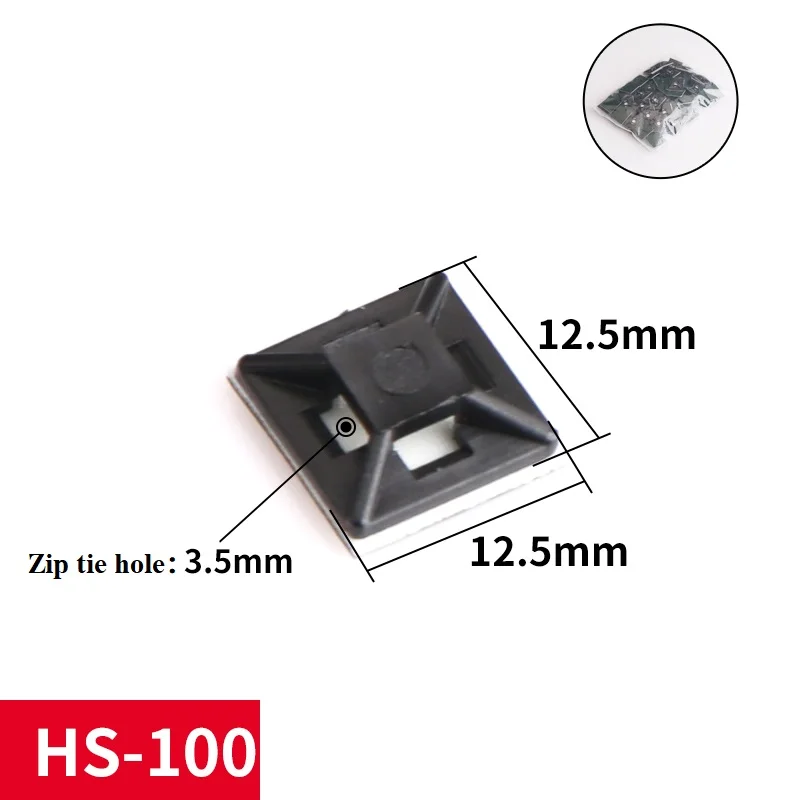 

20 шт., самоклеящиеся кабельные зажимы из нейлона