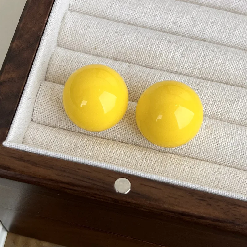 Серьги-гвоздики Draweye с шариками карамельных цветов для женщин корейская мода