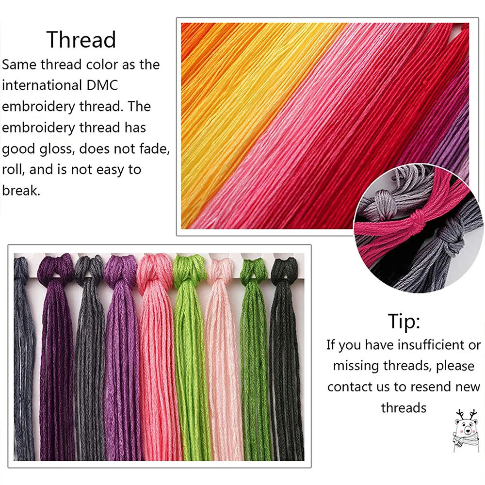 Холст с принтом девушки-бабочки 11CT Вышивка крестом полный комплект